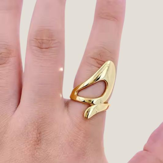 Artistic Abstract Ring | 18K Gold Plated