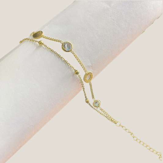 Dazzling Dual-Chain Bracelet