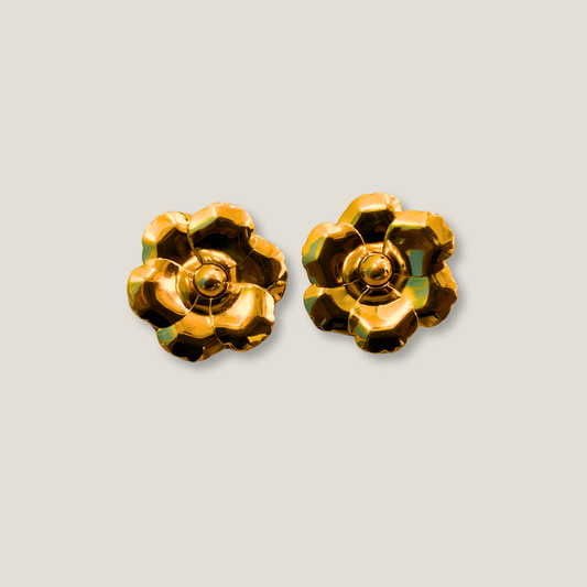 Floral Earrings | 18K Gold Plated