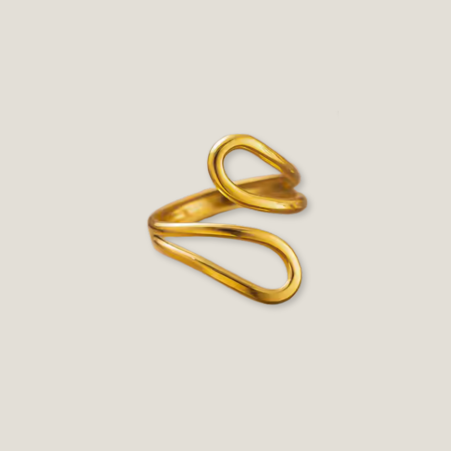 The Golden Ripple Ring | 18K Gold Plated