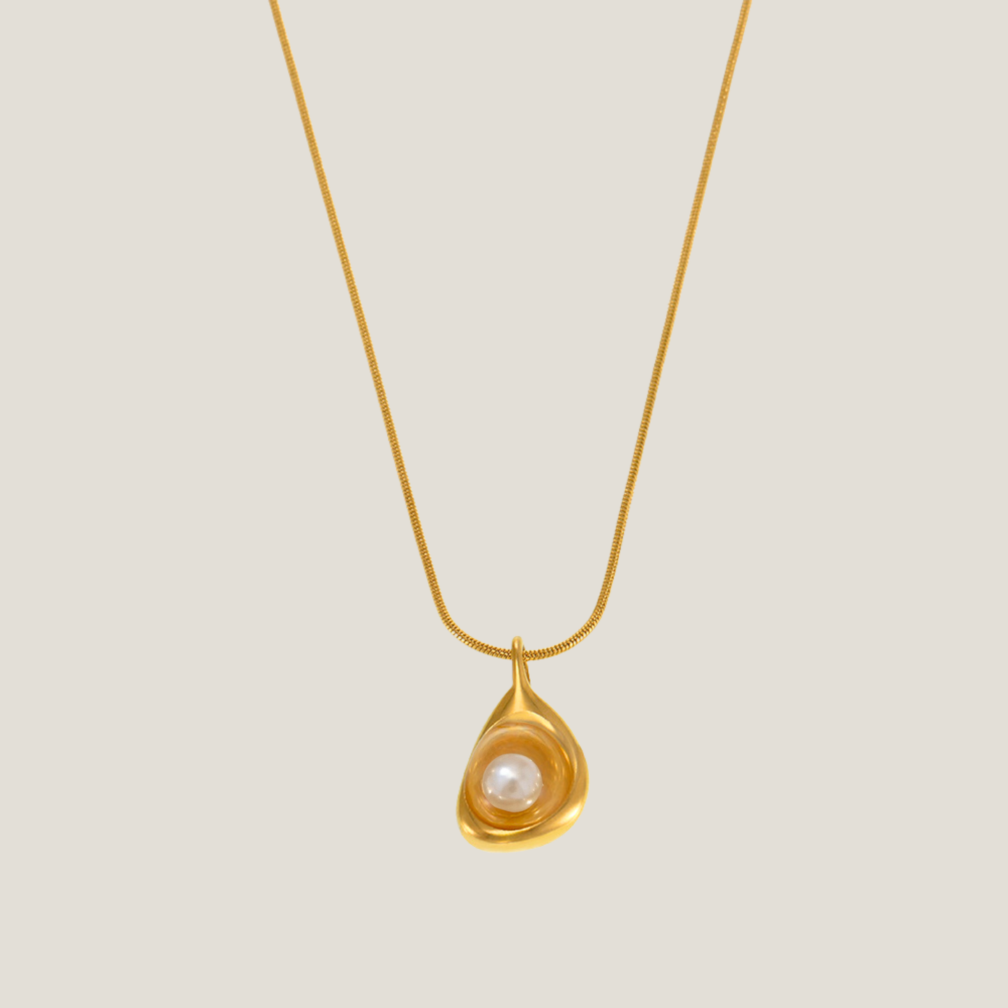 Luminous Luxe: 18K Gold Plated Pearl Pendant