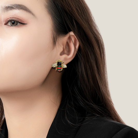 Regal Bee Statement Earrings