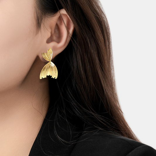 Mermaid's Kiss Fishtail Drop Earrings