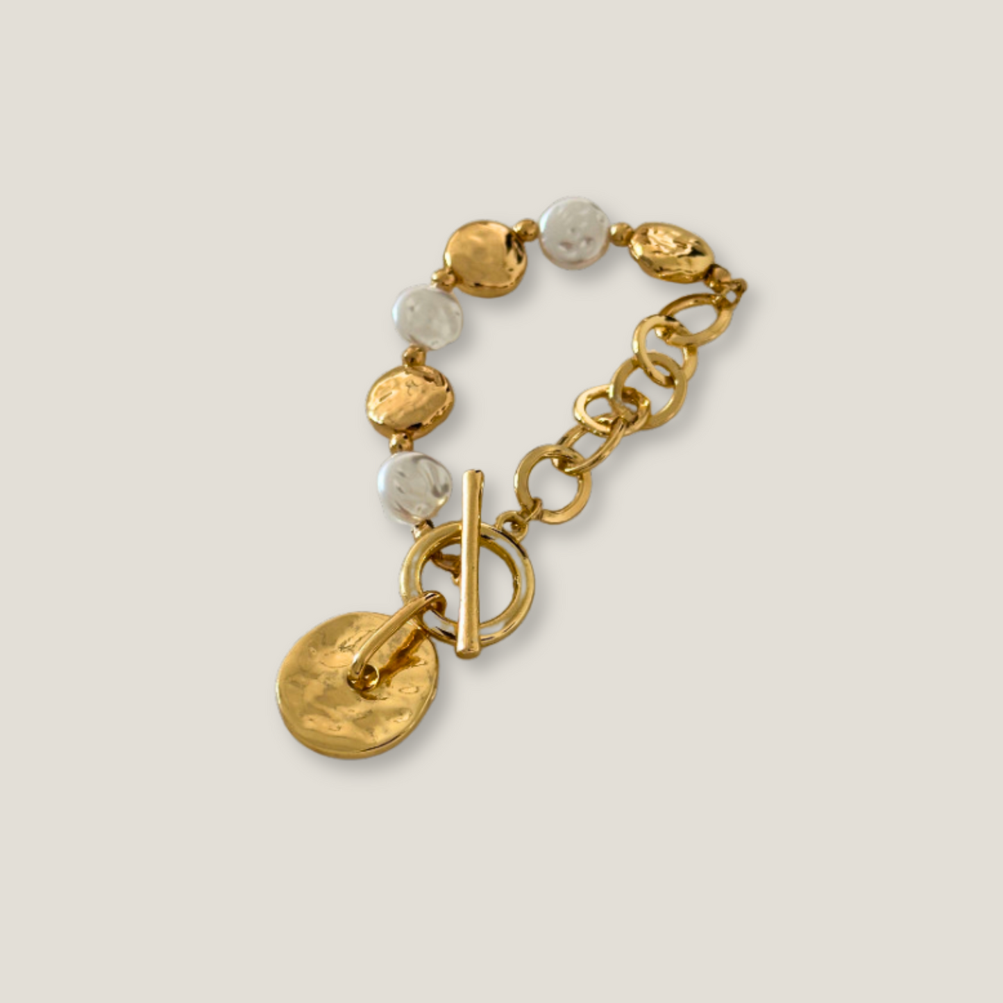 Modern Muse Chain & Coin Bracelet | 18K Gold Plated