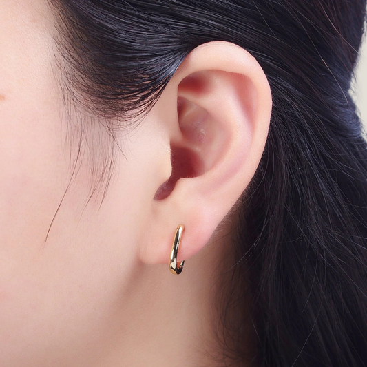 Modern Minimalist Oval Earrings