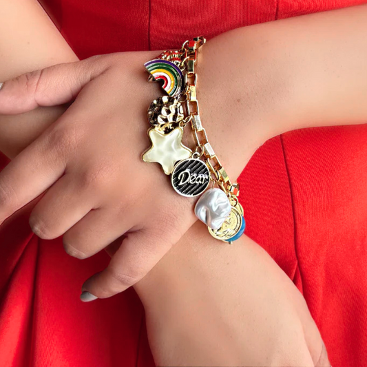 Whimsical Wonders Charm Bracelet | 18K Gold Plated