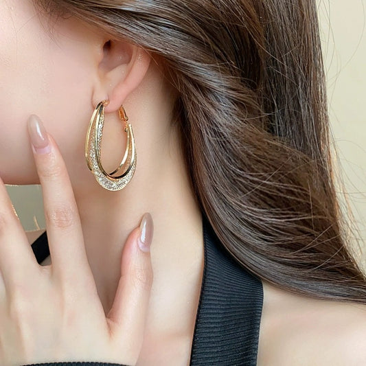 Sparkling Mesh Hoops