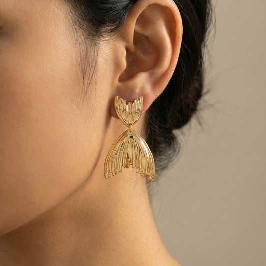 Mermaid's Kiss Fishtail Drop Earrings