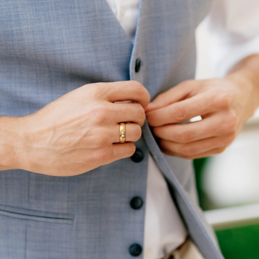 The Glimmering Grid Ring | 18K Gold Plated Ring