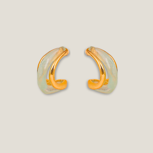 Chic Dual-Tone Hoop Earrings