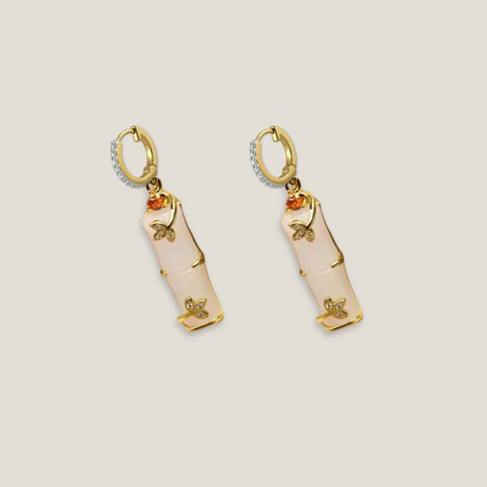 The Enchanting Jade Bamboo Drop Earrings
