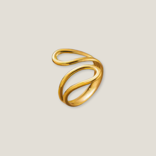 The Golden Ripple Ring | 18K Gold Plated