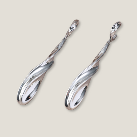Fluid Motion Twist Drop Earrings