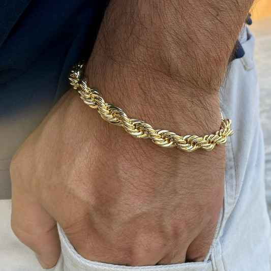 Twisted Gold Titan | 18K Gold Plated Rope Chain Bracelet