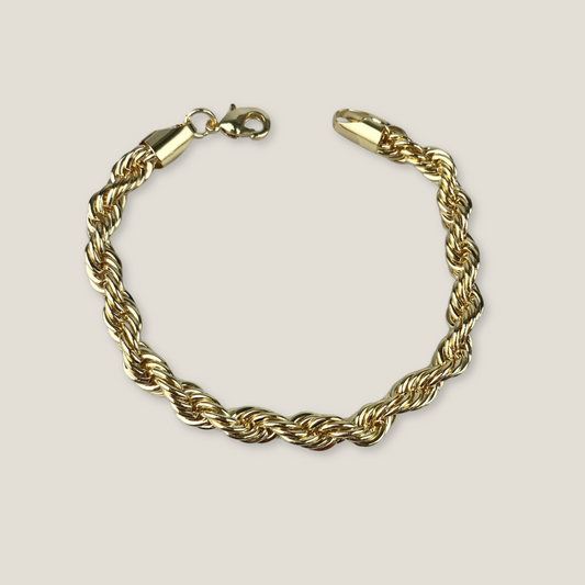 Twisted Gold Titan | 18K Gold Plated Rope Chain Bracelet