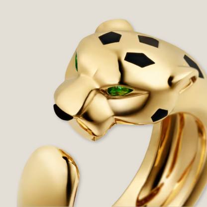 Sculpted Majesty | 18K Gold Plated Panther Ring