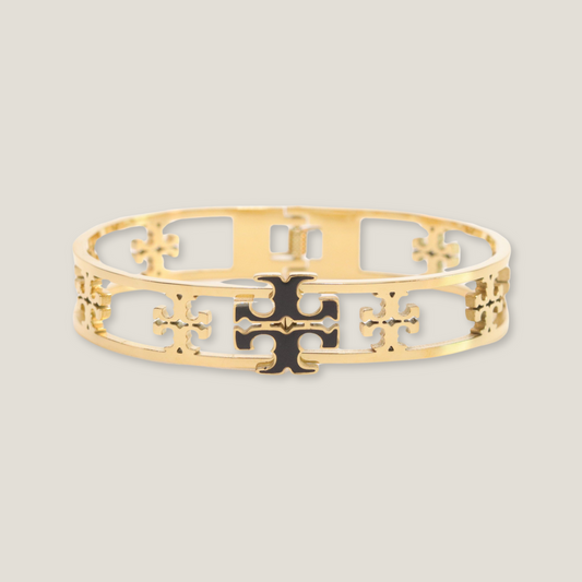 The Modern Icon: Stainless Steel Cutout Bracelet | 18K Gold Plated