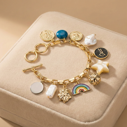 Whimsical Wonders Charm Bracelet | 18K Gold Plated