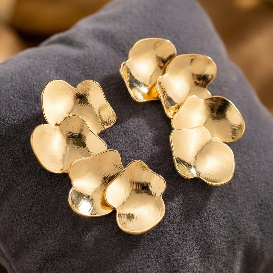 Golden Petals | 18k Gold Plated Earrings