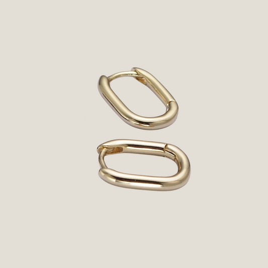 Modern Minimalist Oval Earrings