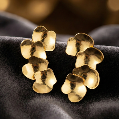 Golden Petals | 18k Gold Plated Earrings