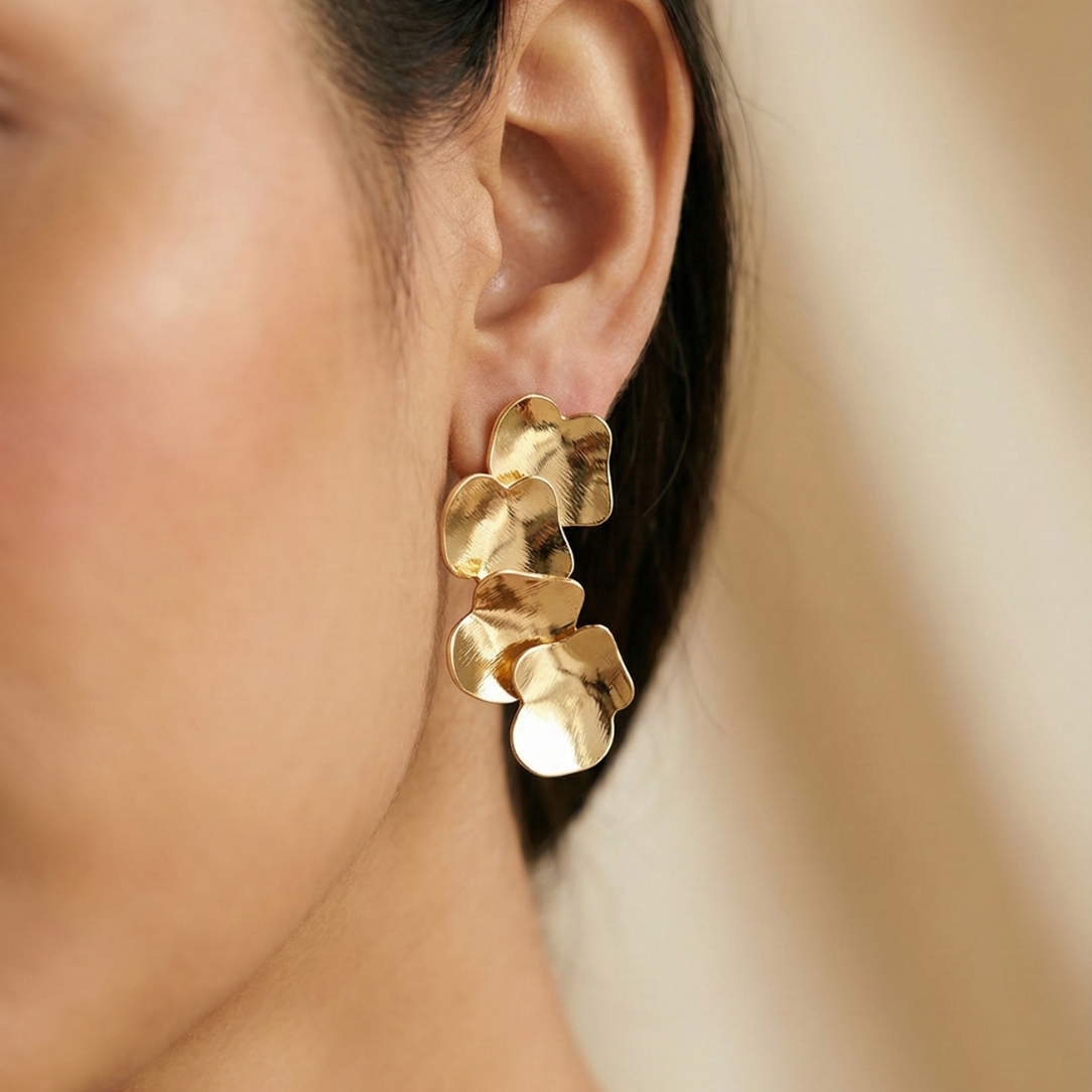 Golden Petals | 18k Gold Plated Earrings