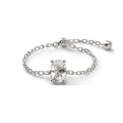 The Aurelian Solitaire Chain Ring
