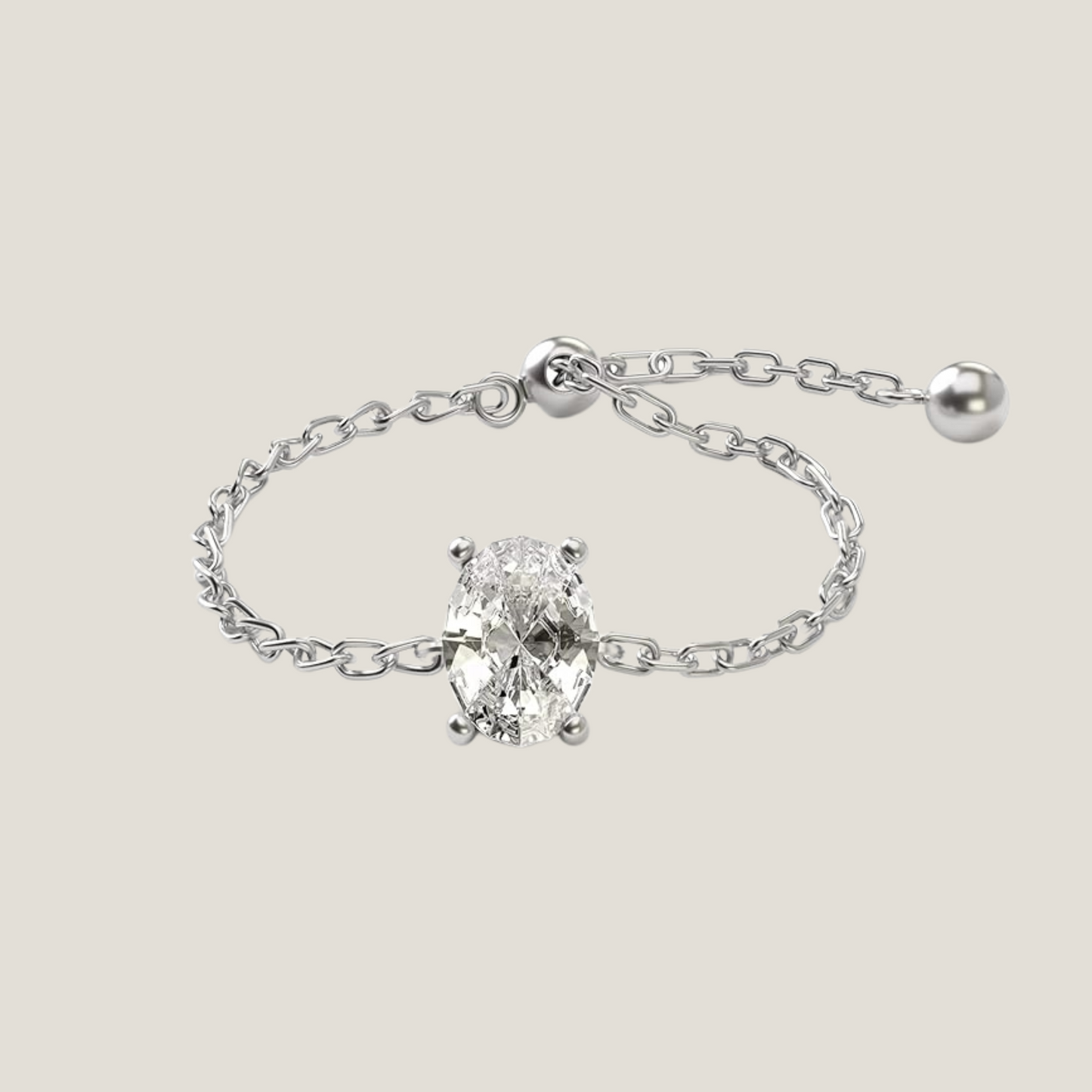 The Aurelian Solitaire Chain Ring