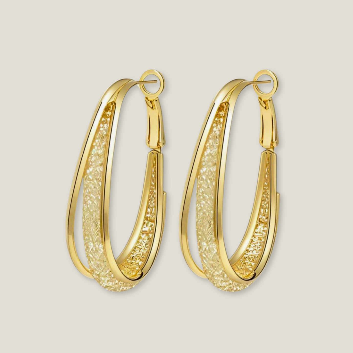 Sparkling Mesh Hoops