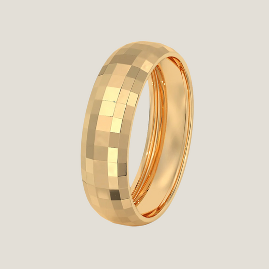 The Glimmering Grid Ring | 18K Gold Plated Ring