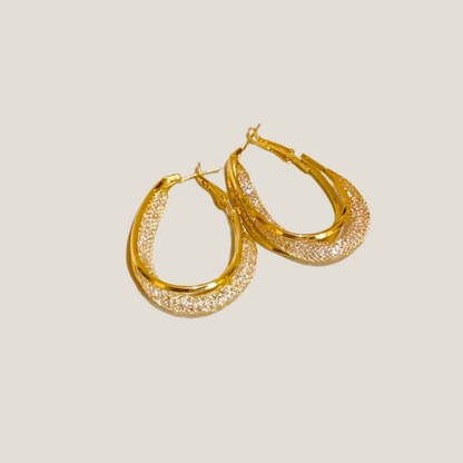 Sparkling Mesh Hoops