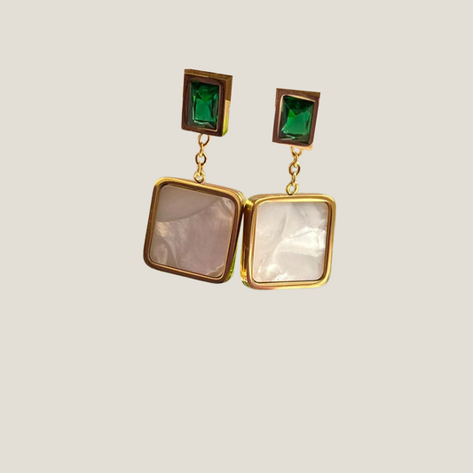 The Emerald & Pearl Echo Earrings